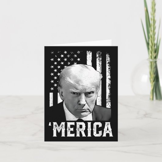 メリカトランプ7月の幸せ4日トランプ米国旗 カード (正面)