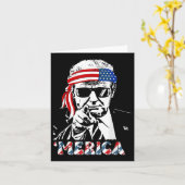 メリカトランプ7月の幸せ4日トランプ米国旗 カード (黄色い花)