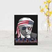 メリカトランプ7月の幸せ4日トランプ米国旗 カード (黄色い花)