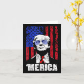 メリカトランプ7月の幸せ4日トランプ米国旗 カード (黄色い花)