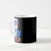 メリカトランプ7月の幸せ4日トランプ米国旗 コーヒーマグカップ (正面左)