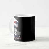 メリカトランプ7月の幸せ4日トランプ米国旗 コーヒーマグカップ (正面左)