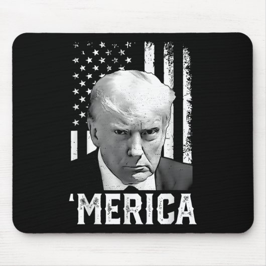 メリカトランプ7月の幸せ4日トランプ米国旗 マウスパッド (正面)
