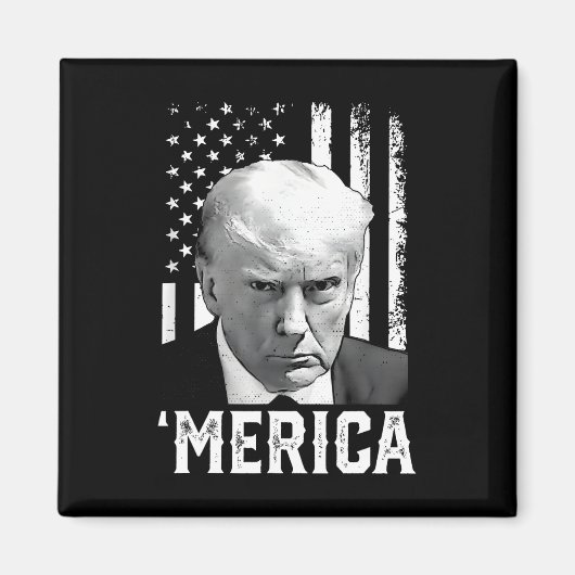 メリカトランプ7月の幸せ4日トランプ米国旗 マグネット (正面)