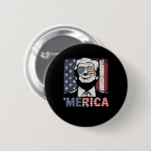 メリカトランプ7月の幸せ4日トランプ米国旗 缶バッジ (正面&裏面)