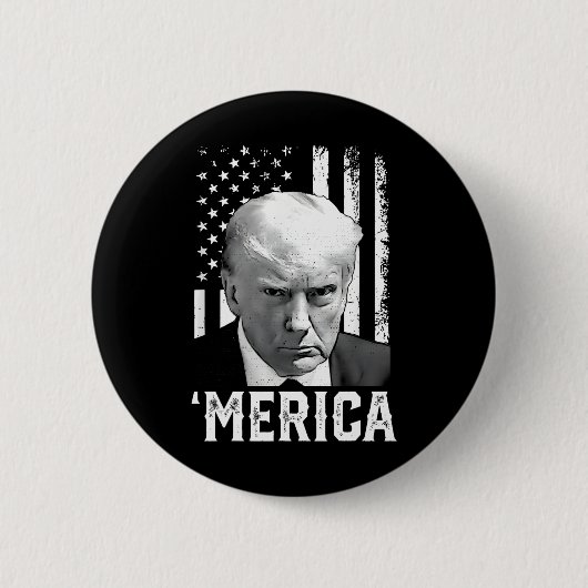 メリカトランプ7月の幸せ4日トランプ米国旗 缶バッジ (正面)