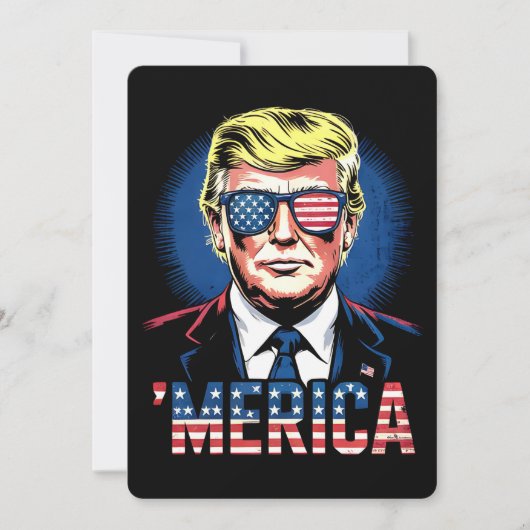 メリカトランプ7月4日の米国ヴィンテージレトロ 招待状 (正面)