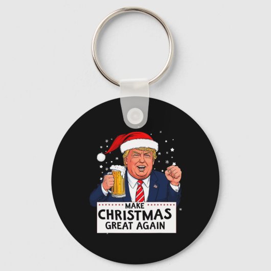 メリカトランプ、再びクリスマスを素晴らし作る キーホルダー (正面)