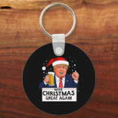 メリカトランプ、再びクリスマスを素晴らし作る キーホルダー (正面)