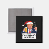 メリカトランプ、再びクリスマスを素晴らし作る マグネット (正面/裏面)