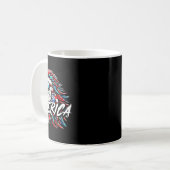 メリカムレおもしろいイーグル7月4日 コーヒーマグカップ (正面左)