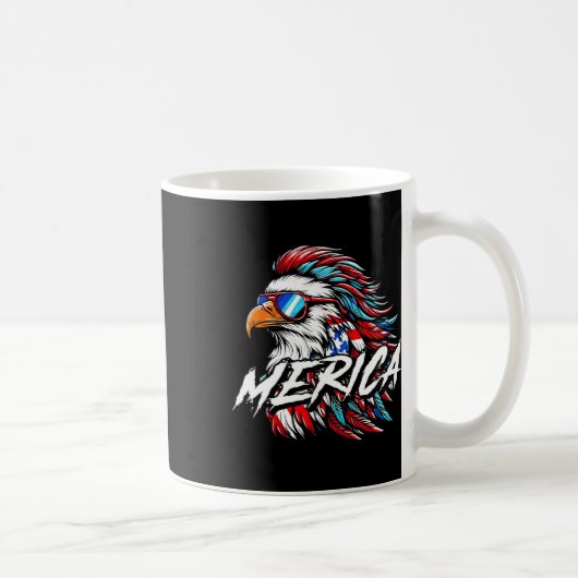 メリカムレおもしろいイーグル7月4日 コーヒーマグカップ (右)