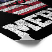 メリカロック7月4日ヴィンテージ米国国旗 ポスター (角)