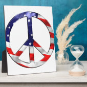 メリカ平和サイン フォトプラーク (側面)