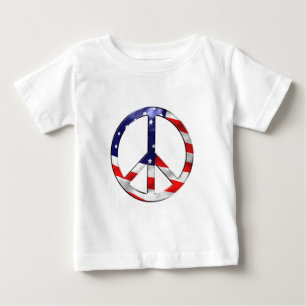 メリカ平和サイン ベビーTシャツ