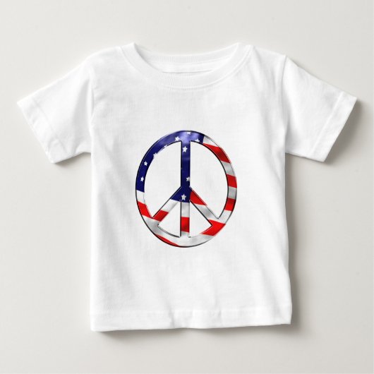 メリカ平和サイン ベビーTシャツ (正面)