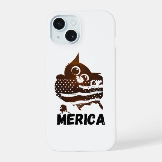 メリカ猫 iPhone 15ケース (裏面)