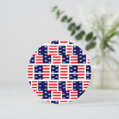 メリカ赤白青招待状円 招待状 (スタンド正面)