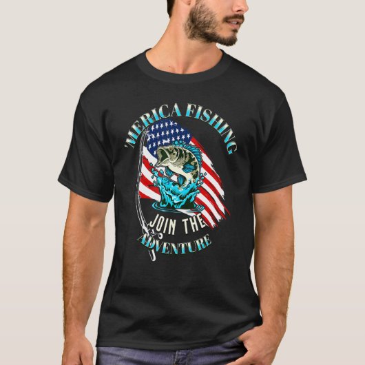 メリカ魚釣りジョイントザアドベンチャー Tシャツ (正面)
