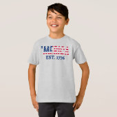 「メリカ・エスト。1776アメリカ愛国的Tシャツ Tシャツ (正面フル)
