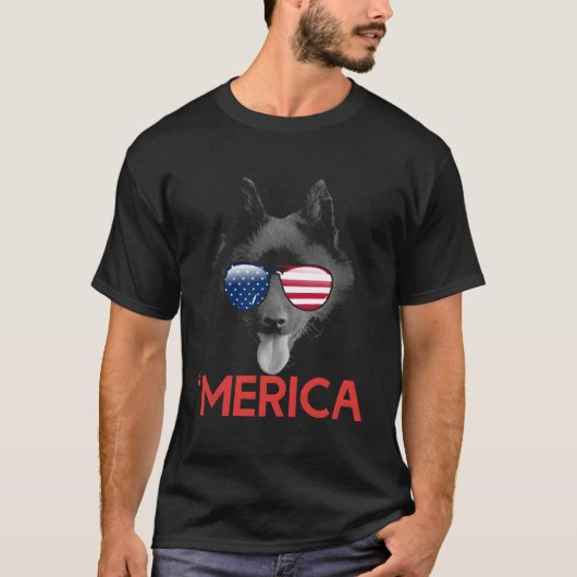 メリカ・シッペルケ米国国旗7月4日 Tシャツ (正面)