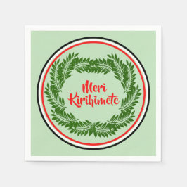 メリキリヒメテマオリメリークリスマスカクテル スタンダードカクテルナプキン