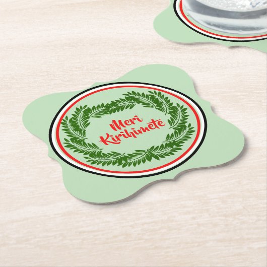 メリキリヒメテマオリメリークリスマス ペーパーコースター (アングル)