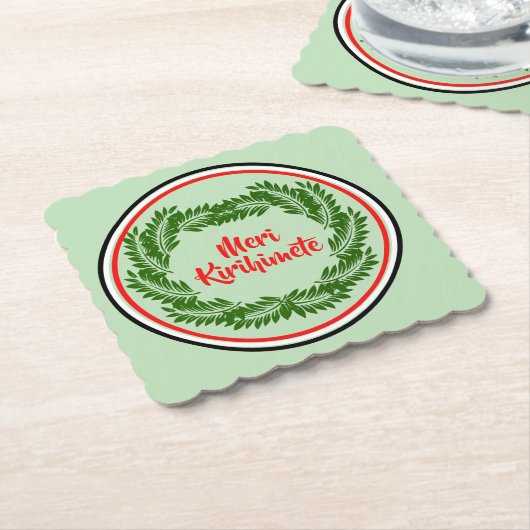 メリキリヒメテマオリメリークリスマス ペーパーコースター (アングル)