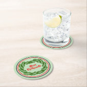 メリキリヒメテマオリメリークリスマス ラウンドペーパーコースター (インサイチュ)