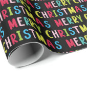 メリクリカラフル テキスト デザイン ラッピングペーパー (ロールコーナー)