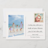 メリクリスマス写真トロピカルスタンプ シーズンカード (正面)