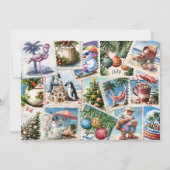 メリクリスマス写真トロピカルスタンプ シーズンカード (裏面)