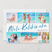 メリクリスマス6枚の写真コラージュクリスマスホリデー シーズンカード (正面)