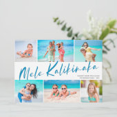 メリクリスマス6枚の写真コラージュクリスマスホリデー シーズンカード (スタンド正面)