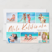 メリクリスマス6枚の写真コラージュ クリスマスホリデー シーズンカード (正面)