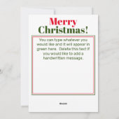 メリクリスマス シーズンカード (裏面)