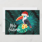 メリクリスマス 熱帯ジャングルの鳥 招待状 (正面)