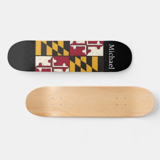 メリクールパーソナライズされたランド州旗 スケートボード (横)