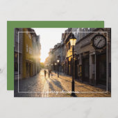 メリシンプルークリスマスフレームオーバーレイフォトカード 招待状 (正面/裏面)