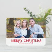 メリシンプルークリスマスホリデーカード シーズンカード (スタンド正面)