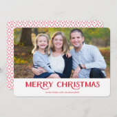 メリシンプルークリスマスホリデーカード シーズンカード (正面/裏面)