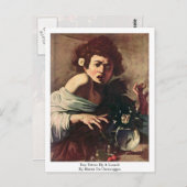 メリシ・ダ・カラヴァッジョのトカゲに噛まれた少年 ポストカード (正面/裏面)