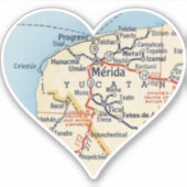 メリダメキシコヴィンテージの地図 シール (正面)