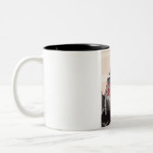 メリダメキシコ旅行ポスター ツートーンマグカップ (左)