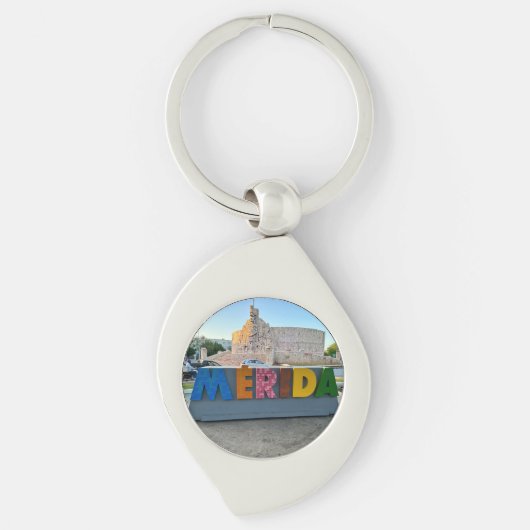 メリダ，メキシコ – メタルキーチェーン キーホルダー (正面)