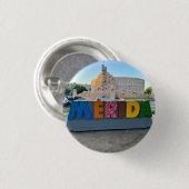 メリダ，メキシコ – 丸ボタン 缶バッジ (正面&裏面)