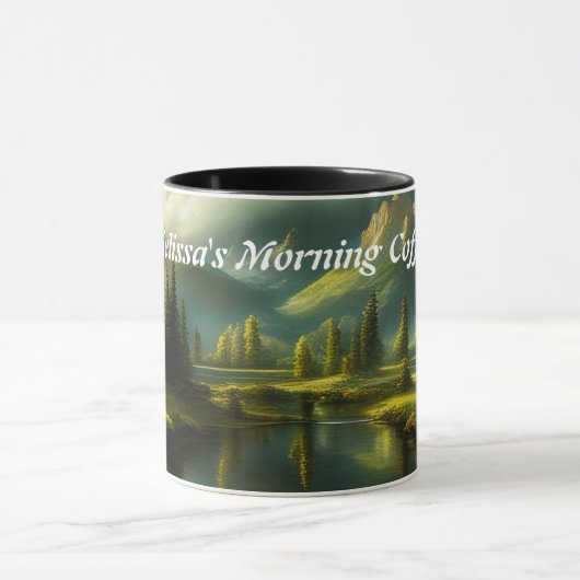メリッサのモーニングコーヒーのカスタマイズパーソナライズされた可能 マグカップ (中央)