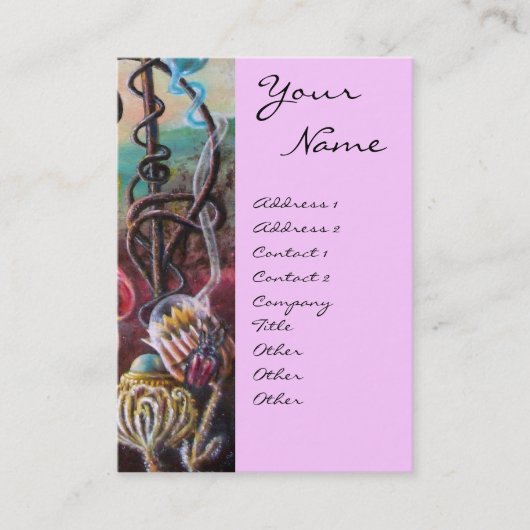 メリッサの庭。詳細 名刺 (正面)