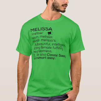 メリッサ名定義メリッサ女性名 Tシャツ