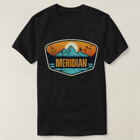 メリディアン, アイダホ州 Tシャツ (デザイン正面)